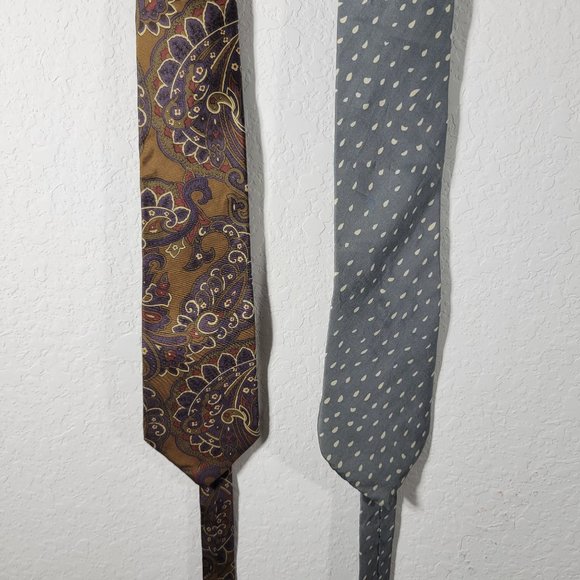 Lot of 2 ties Christian Dior Monsieur and Milano Paisley - Picture 1 of 9